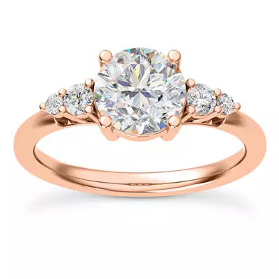 Rhea Duo Graduated Side-Stone Engagement Ring