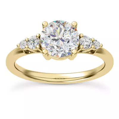 Rhea Duo Graduated Side-Stone Engagement Ring