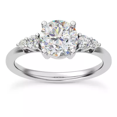 Rhea Duo Graduated Side-Stone Engagement Ring