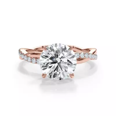 Bellora Pavé Twist Lab Engagement Ring