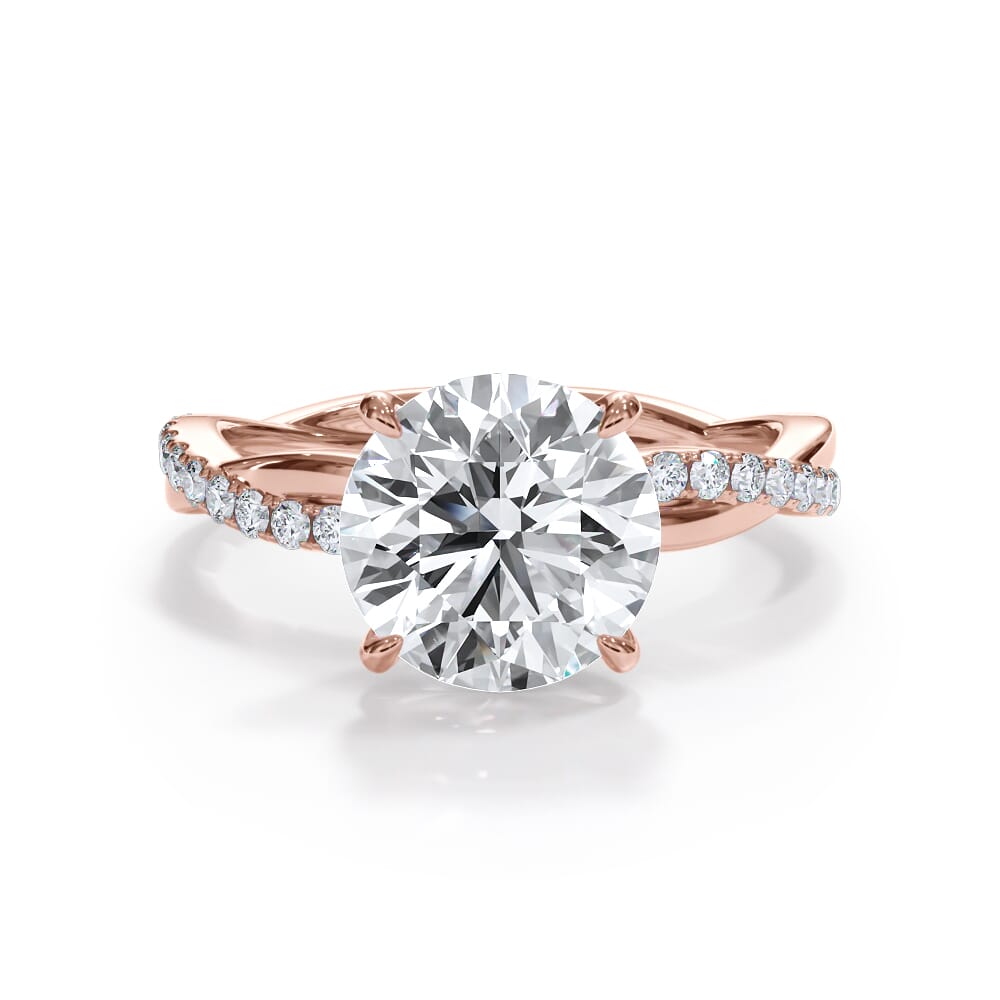 Bellora Pavé Twist Lab Engagement Ring