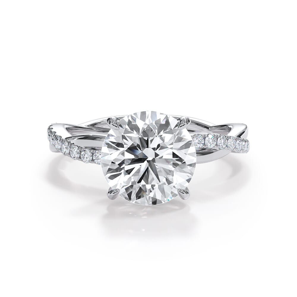 Bellora Pavé Twist Lab Engagement Ring