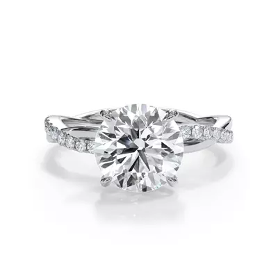 Bellora Pavé Twist Lab Engagement Ring