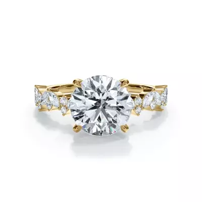 Bellora Marquise and Round Diamond Engagement Ring