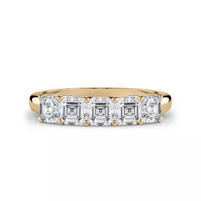 Asscher Cut Lab Diamond 5 Stone Ring (1.00 ct. tw.)