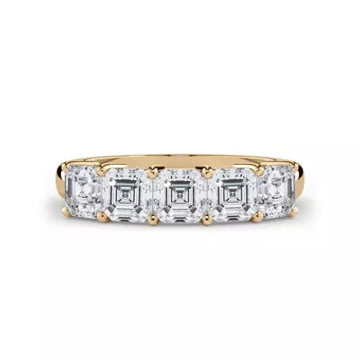 Asscher Cut Lab Diamond 5 Stone Ring (1.50 ct. tw.)