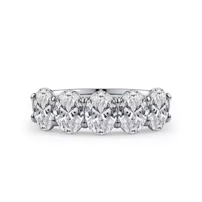 Oval Cut Lab Diamond 5 Stone Ring (2.00 ct. tw.)
