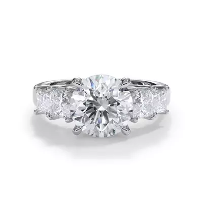 Bellora Graduated Princess-Cut Lab Engagement Ring