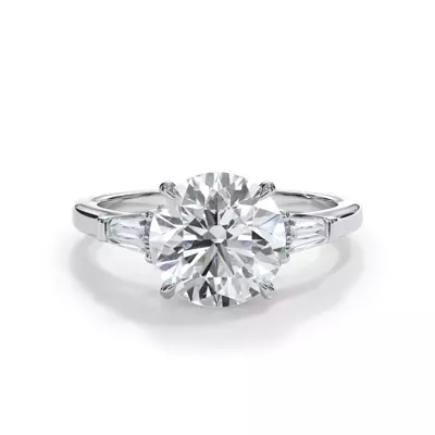 Bellora Petite Tapered Baguette Engagement Ring