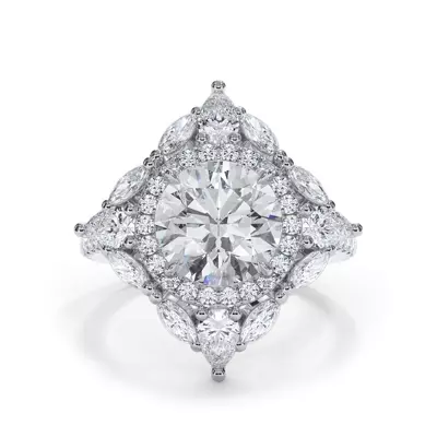 Opuluxe Double Lab Halo Engagement Ring