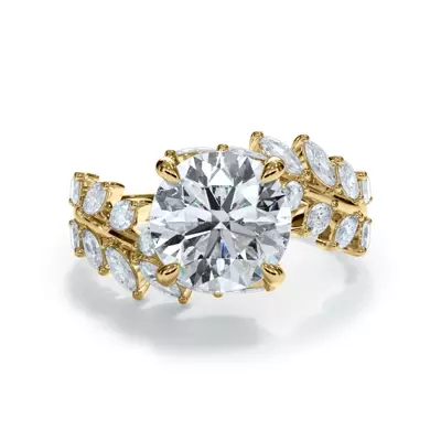 Veraison Marquise Lab Vine Engagement Ring