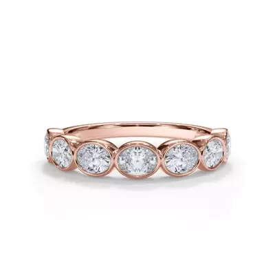 Bellora Oval Diamond Bezel Band