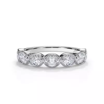 Bellora Oval Diamond Bezel Band