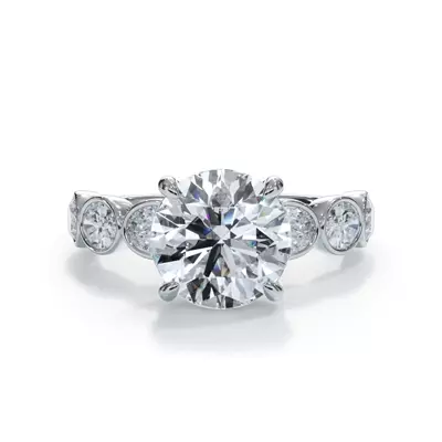 Bellora Oval Lab Bezel Engagement Ring