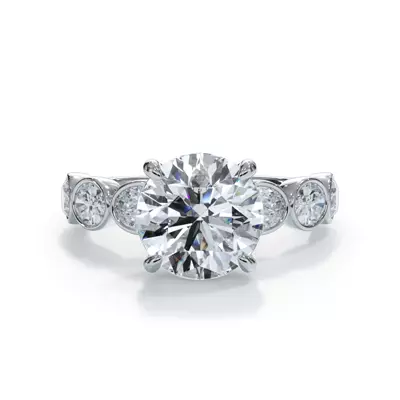 Bellora Oval Lab Bezel Engagement Ring