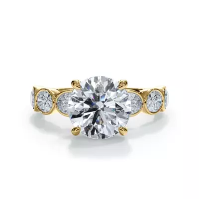 Bellora Oval Lab Bezel Engagement Ring