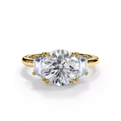 Eclipse Trapezoid Diamond Engagement Ring