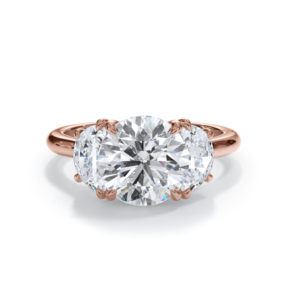 Eclipse Half-Moon Lab Engagement Ring