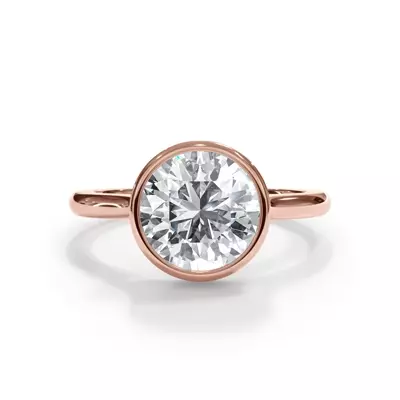 Enigma Bezel Hidden Halo Engagement Ring