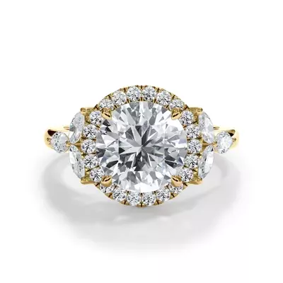 Elysian Marquise Diamond Halo Engagement Ring