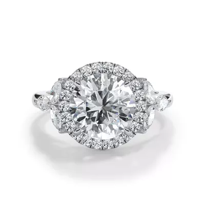 Elysian Marquise Diamond Halo Engagement Ring