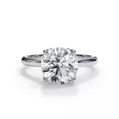 Bellora Pavé Tulip Cathedral Engagement Ring