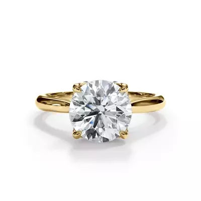 Bellora Pavé Tulip Cathedral Engagement Ring