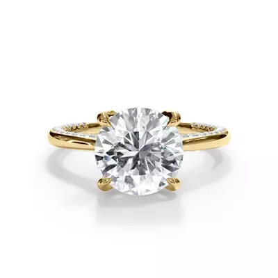 Vespera Pavé Profile Engagement Ring