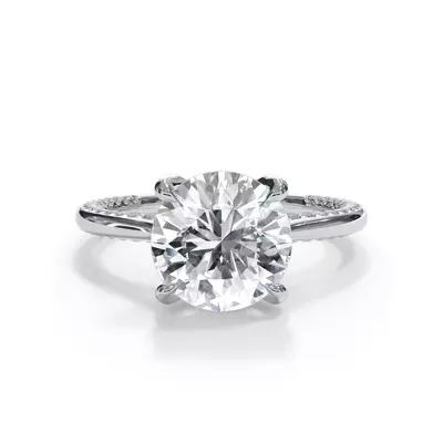 Vespera Pavé Profile Engagement Ring