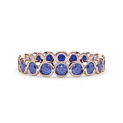 Sapphire Bezel Eternity Ring