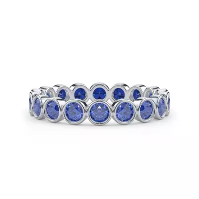 Sapphire Bezel Eternity Ring
