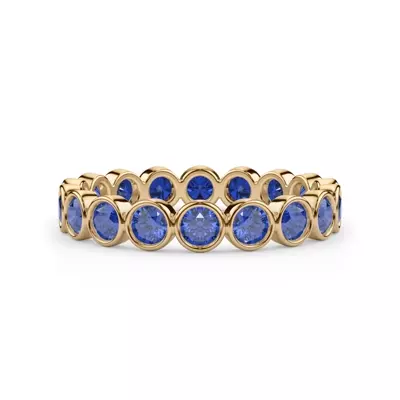 Sapphire Bezel Eternity Ring