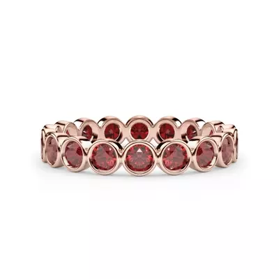 Ruby Bezel Eternity Ring