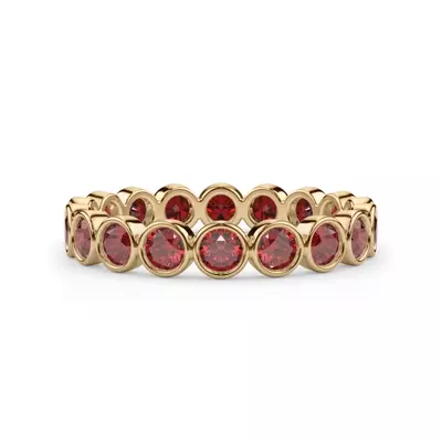 Ruby Bezel Eternity Ring