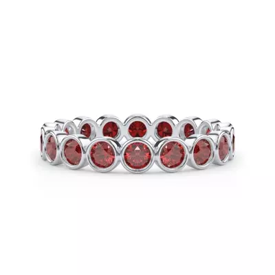 Ruby Bezel Eternity Ring