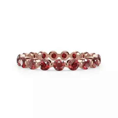 Ruby Shared Prong Eternity Ring