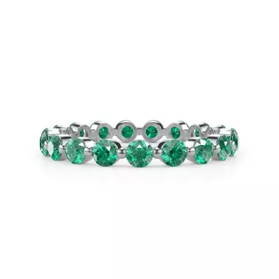 EmeraId Shared Prong Eternity Ring