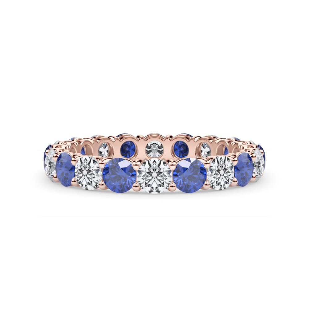 Classic Sapphire and Lab Diamond Eternity Band
