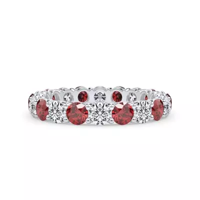 Classic Ruby and Diamond Eternity Band