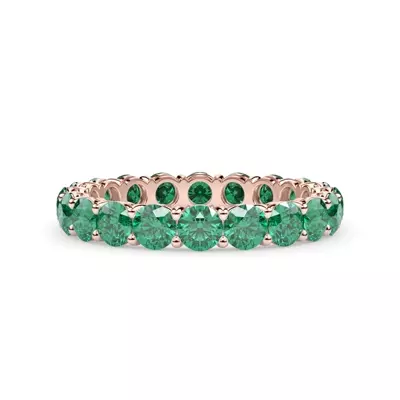 Classic Emerald Eternity Band