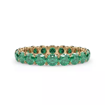 Classic Emerald Eternity Band