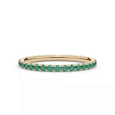Emerald Pavé Eternity Band