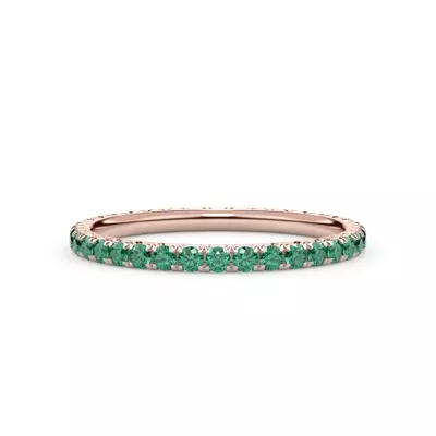 Emerald Pavé Eternity Band