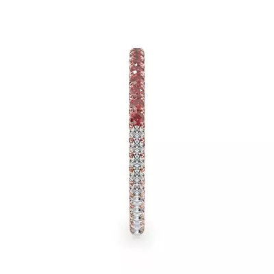 Dual Harmony Ruby and Lab Diamond Eternity Band
