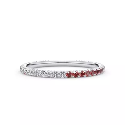 Dual Harmony Ruby and Lab Diamond Eternity Band