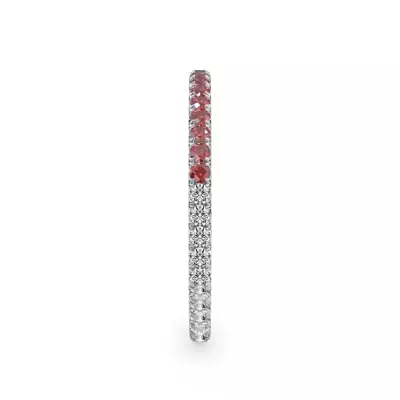 Dual Harmony Ruby and Diamond Eternity Band