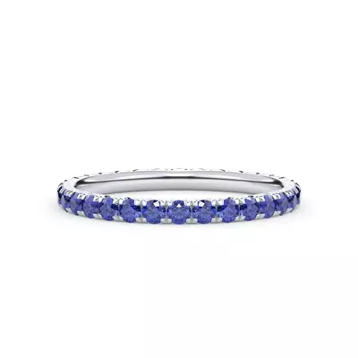 Sapphire Pavé Eternity Band