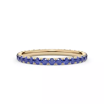 Sapphire Pavé Eternity Band
