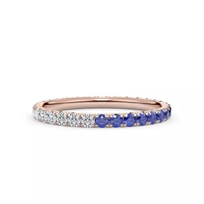 Dual Harmony Sapphire and Diamond Eternity Band