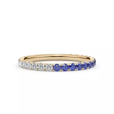 Dual Harmony Sapphire and Lab Diamond Eternity Band